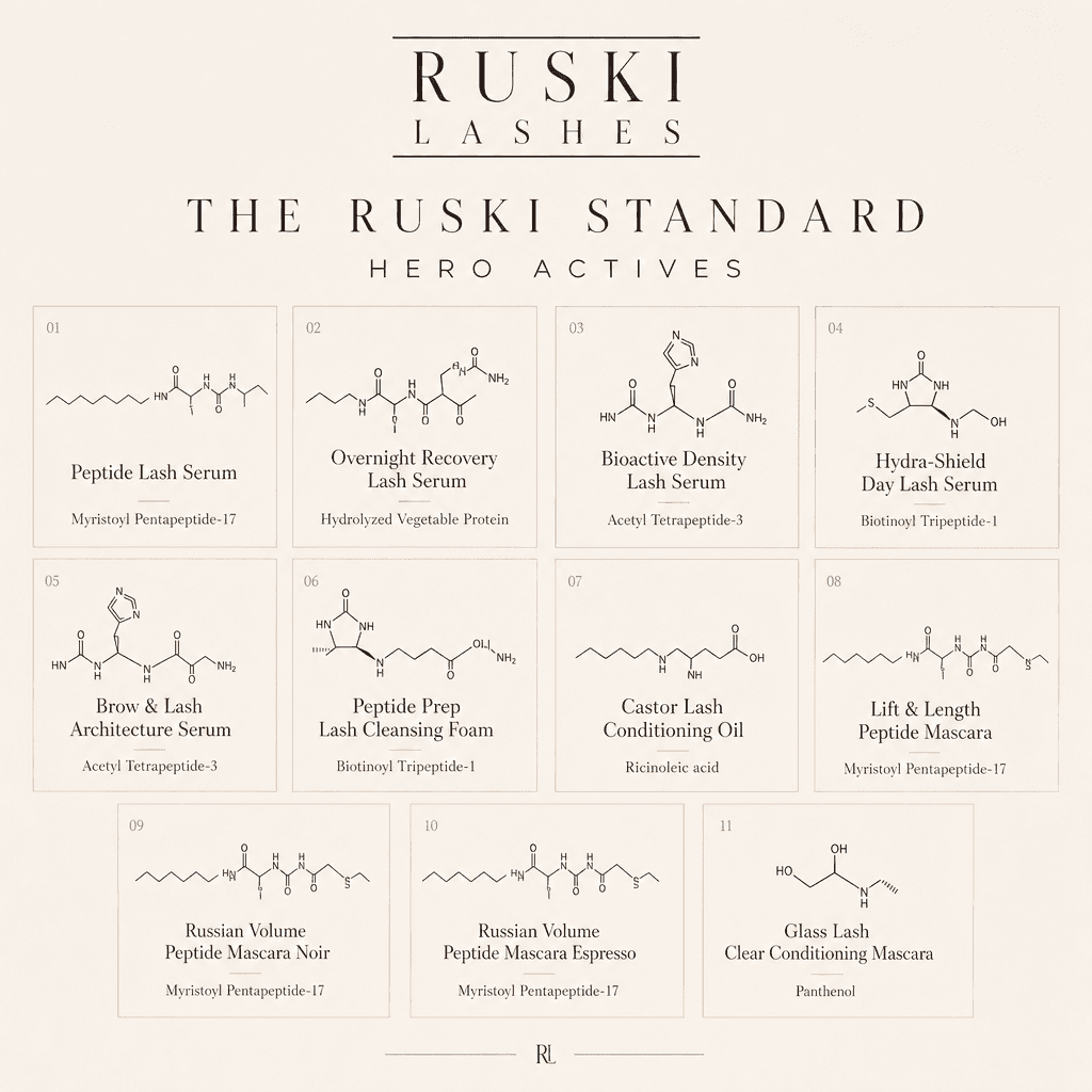 RUSKI LASHES collection board of hero active structures