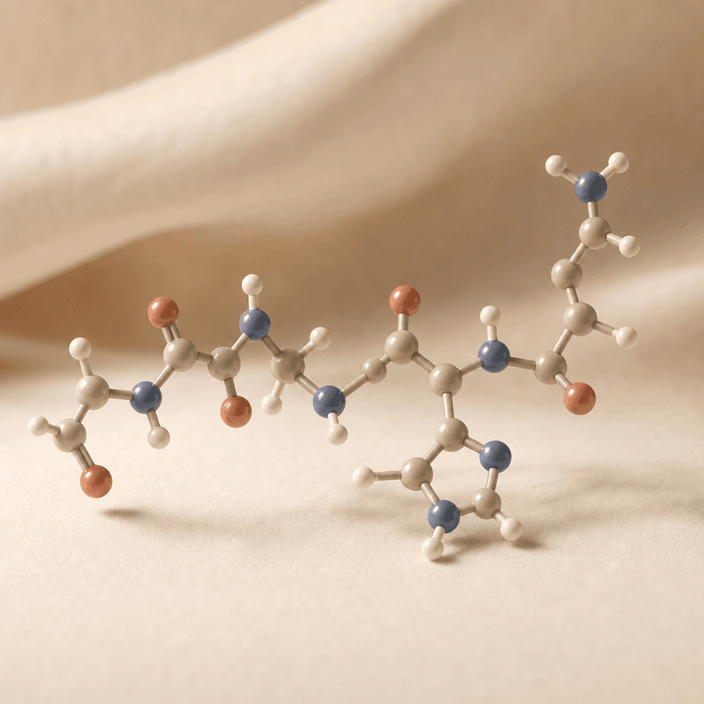 Ball-and-stick structure of Acetyl Tetrapeptide-3